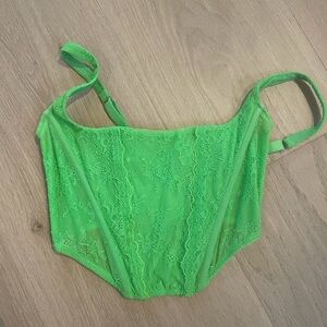 Neon Green Lace Corset